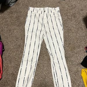 navy and white jeans